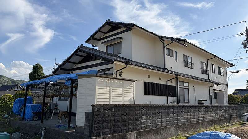 駅家町外壁塗装工事